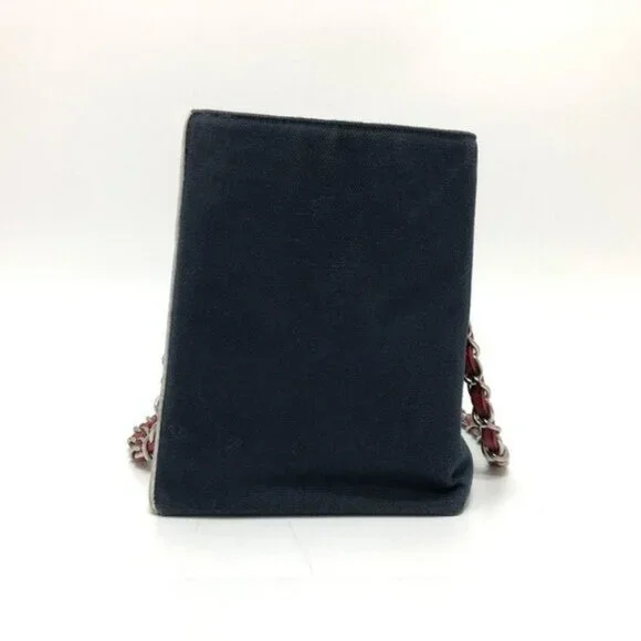 Authentic CHANEL CC No 5 Canvas Chocolate Bar Shoulder Tote Bag Quilted Chain - Picture 4 of 16